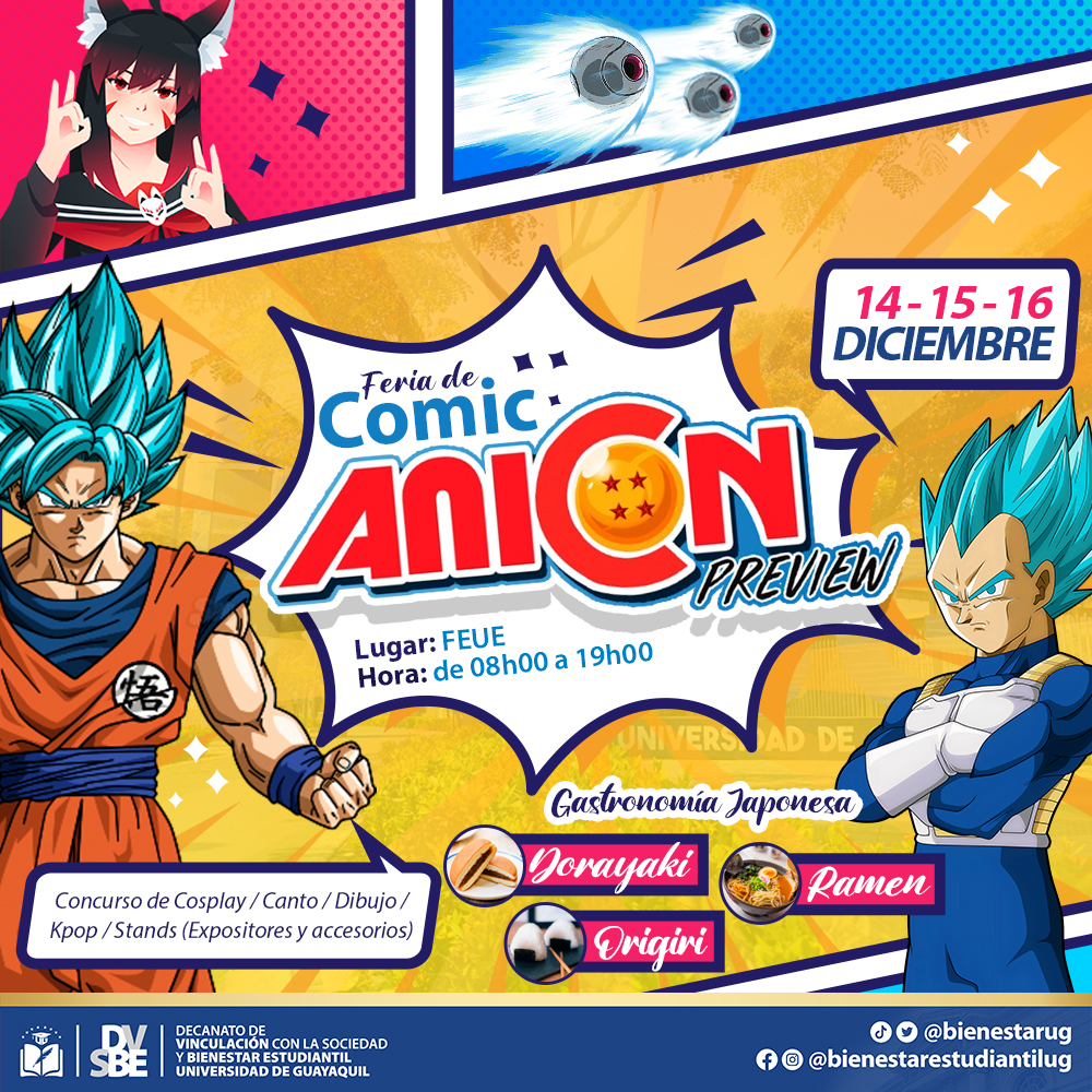 Feria de Comic ANICOM - Decanato de Vinculación con la Sociedad y Bienestar  Estudiantil