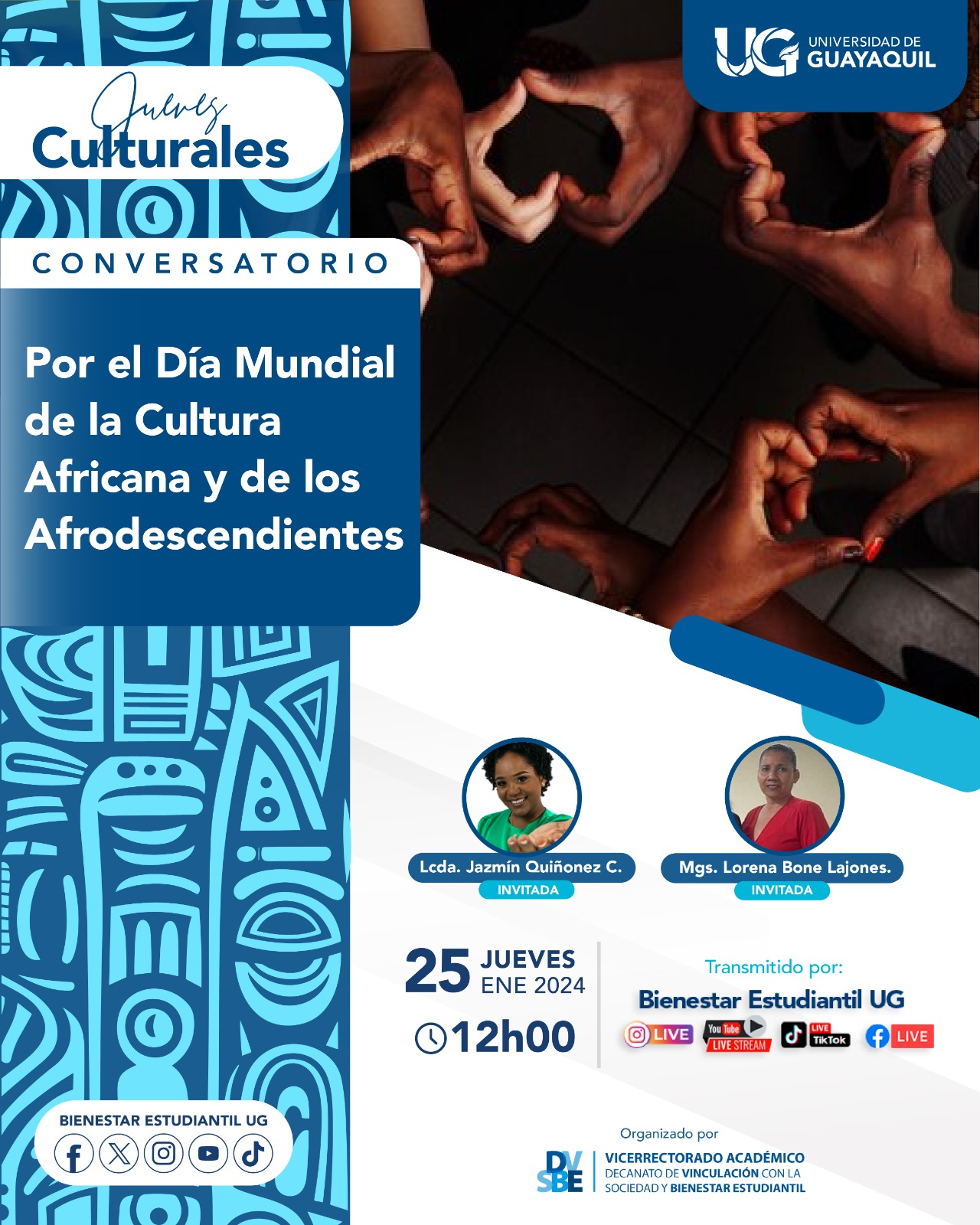Jueves Culturales: Conversatorio por el Día Mundial de la Cultura Africana y de los afrodescendientes